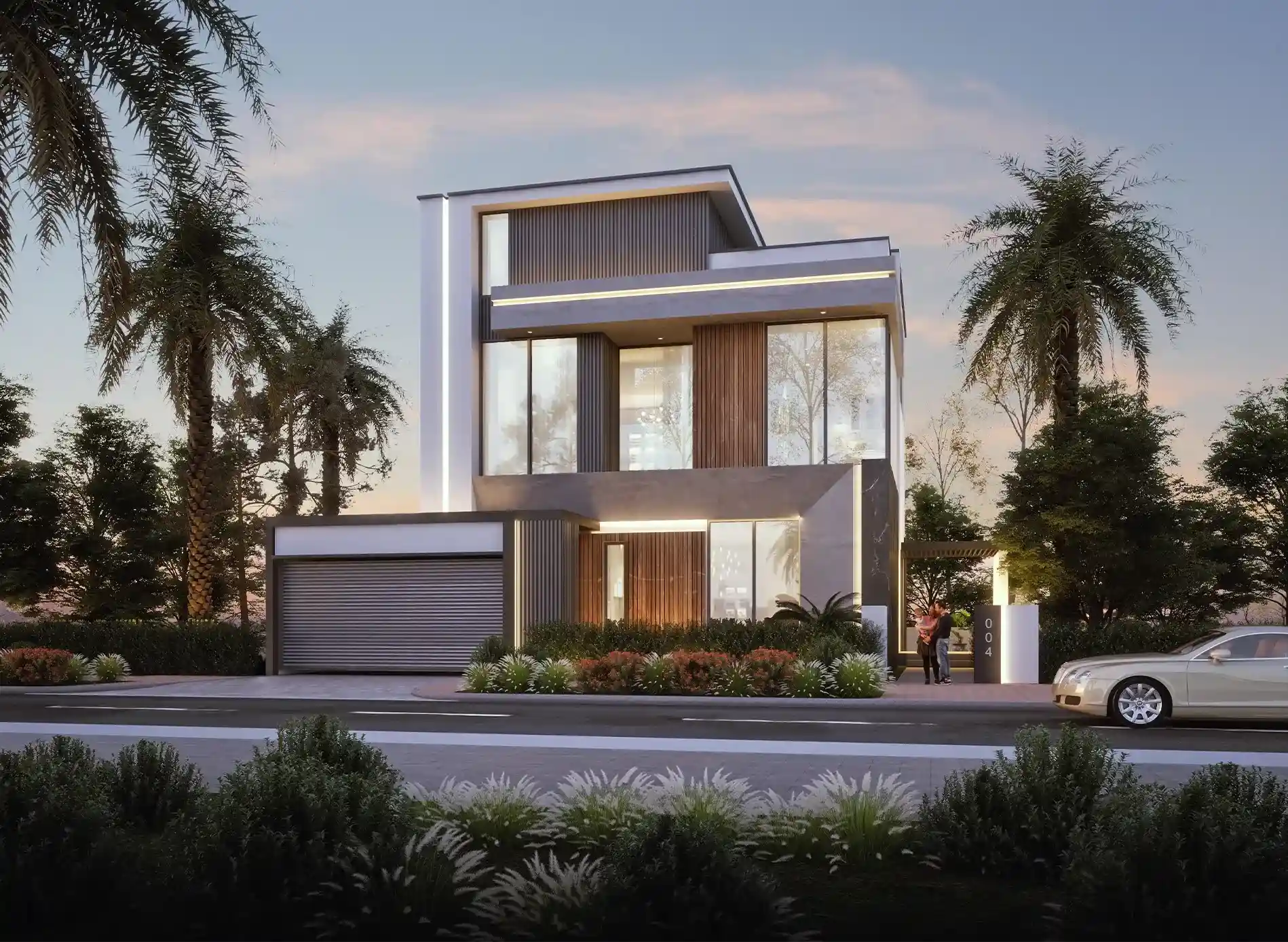 Front view of Paradise Hills villa located at JVC Dubai 